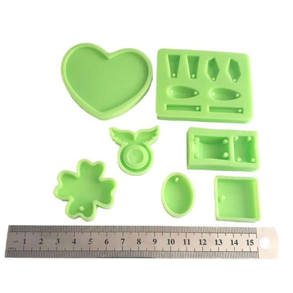 Home Made jewellery Silicone Moulds, Medium Pack, 7 Pieces