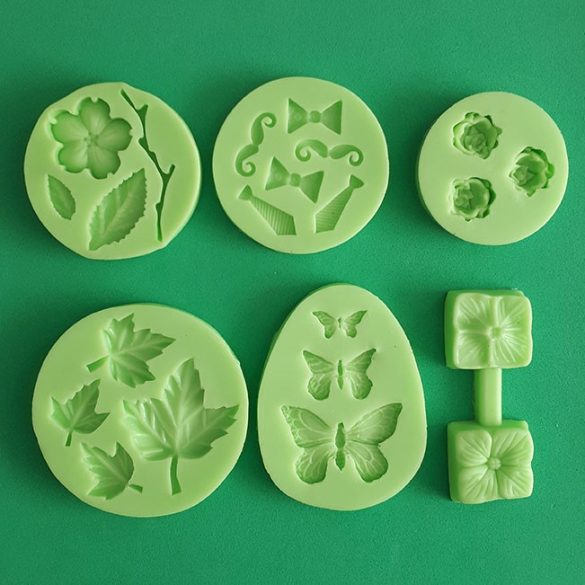 Silicone Fondant Moulds Medium Pack of 6 pieces