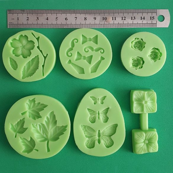 Silicone Fondant Moulds Medium Pack of 6 pieces