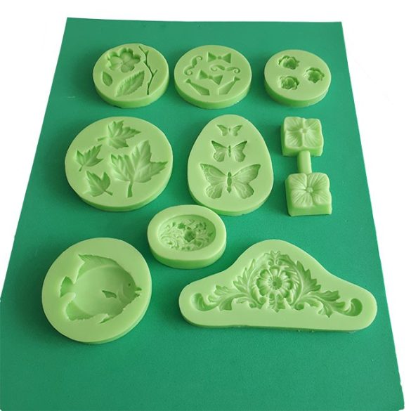 Silicone Fondant Moulds Big Pack of 9 pieces