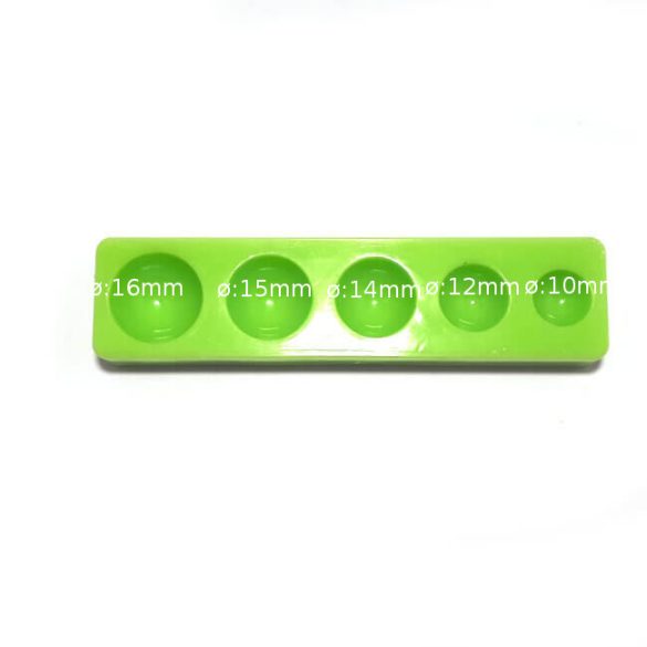 Hemisphere of 5 different Dimension Silicone Mould, 88x22x10
