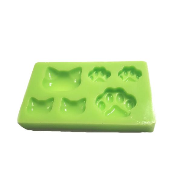 Cat Head and Paw Silicone Form for jewellery Casting