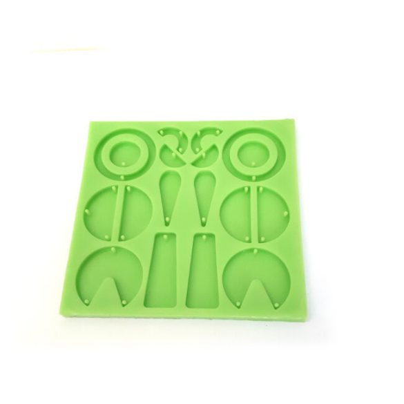 Modern earrings silicone mould "A"