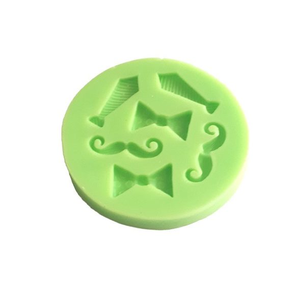 Tie and Mustache Shape Silicone Fondant Mould