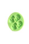 Silicone Fondant Mould, 4 Skulls