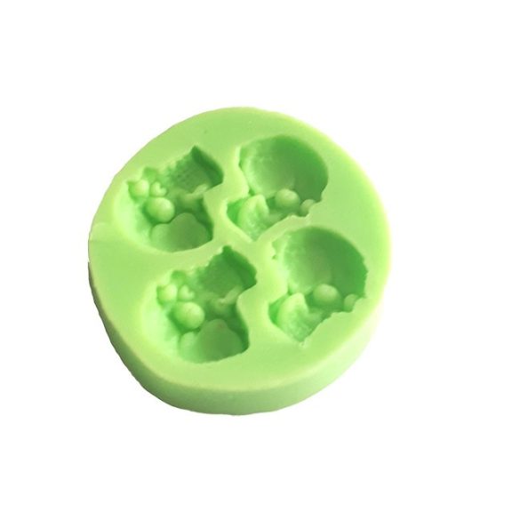 Silicone Fondant Mould, 4 Skulls