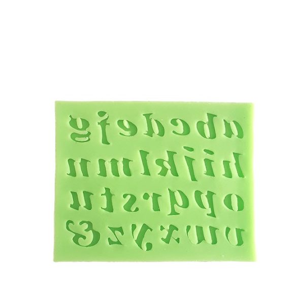 Italic Lowercase Letters Silicone Mould