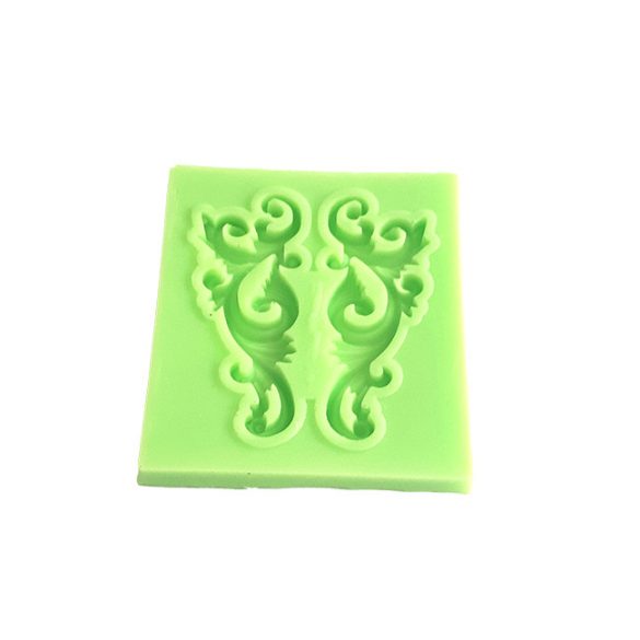 Symmetrical Lace Leaf Pattern Silicone Mold