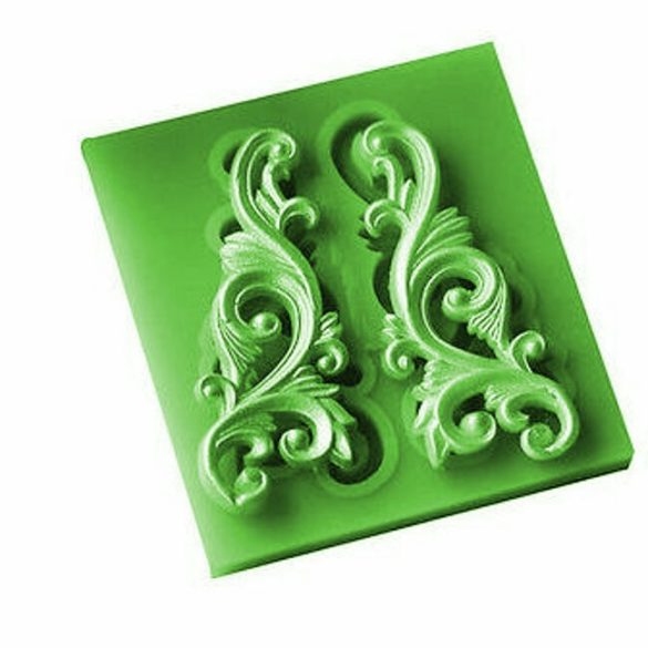 Symmetrical Lace Leaf Pattern Silicone Mold