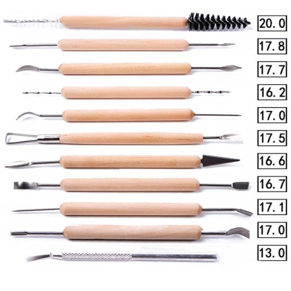 Professional clay shaper set of 11 pieces