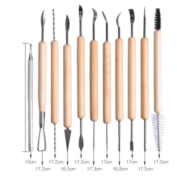 Professional clay shaper set of 11 pieces